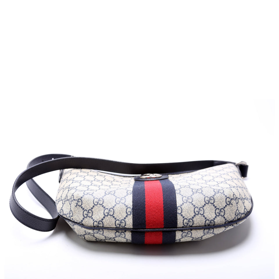 Gucci 598125 Ophidia GG Supreme Small Shoulder Beige/Navy Bag