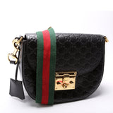 Gucci 453189 Padlock Medium Messenger Black Bag
