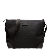 Gucci 11054 GG Canvas Joy Messenger Black Bag