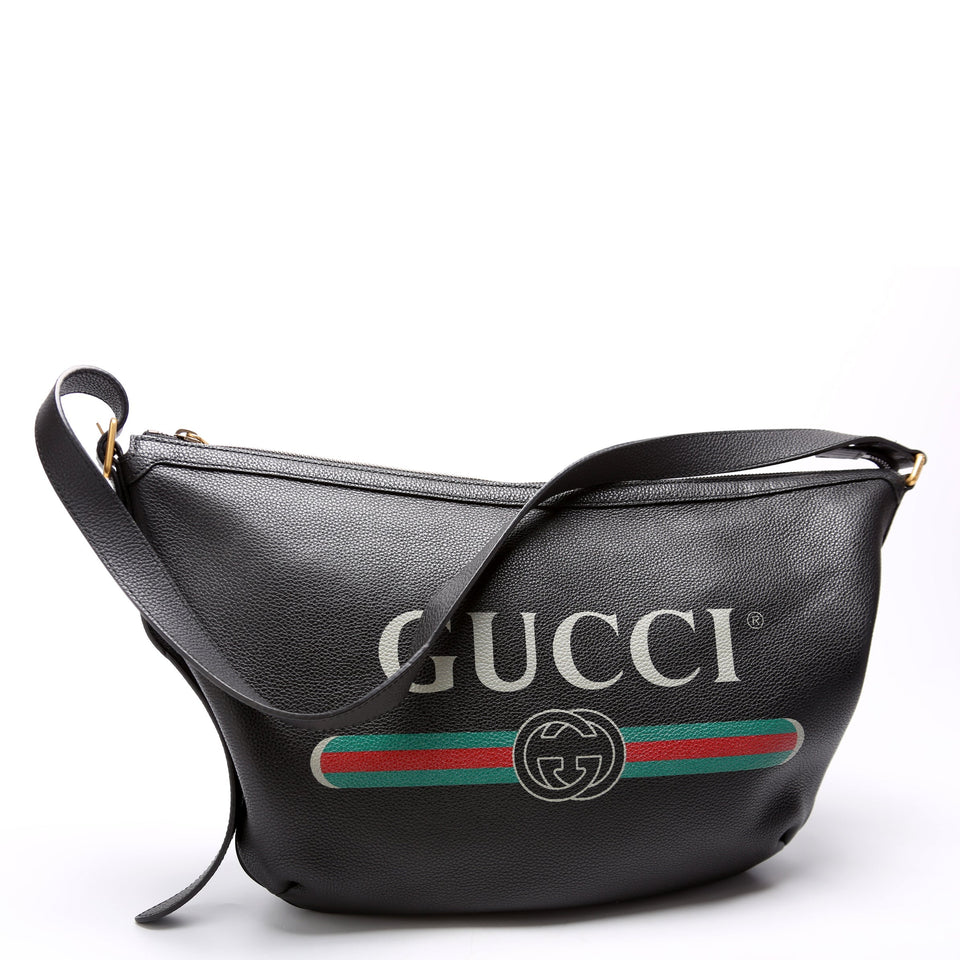 Gucci 523588 Half Moon Black Bag