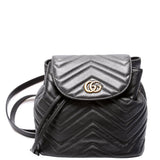 Gucci 528129 Marmont Mini Backpack Leather Black Bag