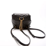 Gucci 528129 Marmont Mini Backpack Leather Black Bag