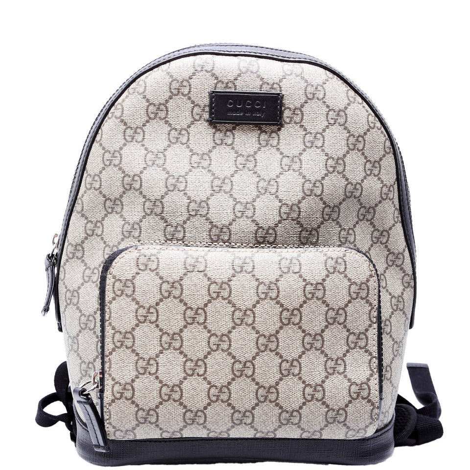 Gucci 429020 GG Supreme Eden Backpack Small Beige/Black Bag