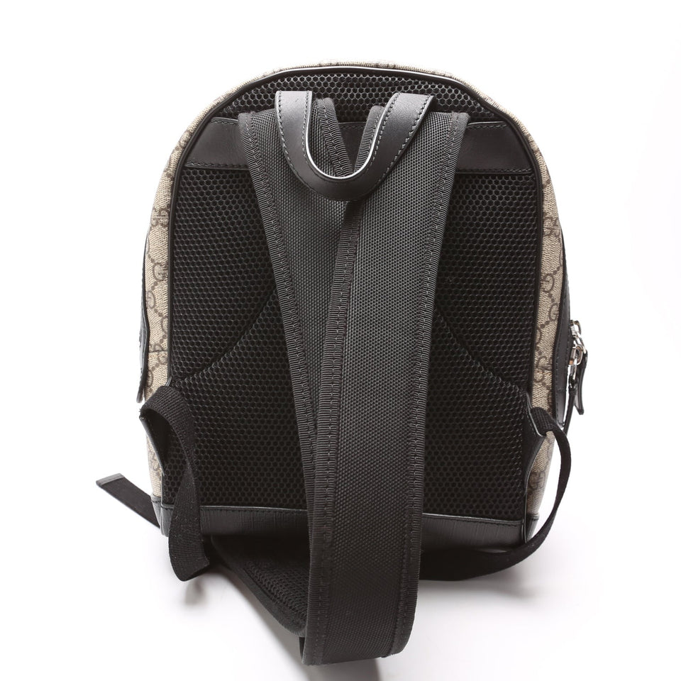 Gucci 429020 GG Supreme Eden Backpack Small Beige/Black Bag