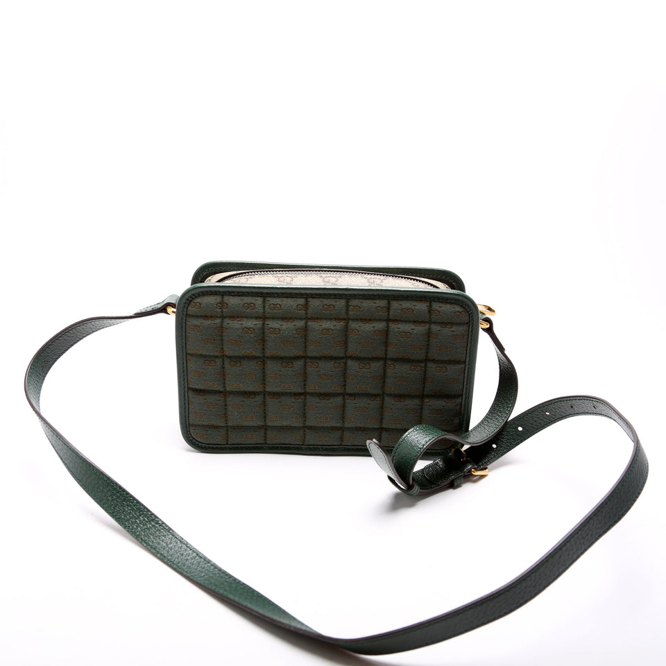 Gucci 751914 GG Supreme Canvas Mini Shoulder Green Bag