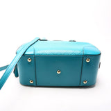 Gucci 354224 Diamante Satchel Teal Bag