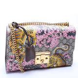 Gucci 409486 Padlock GG Supreme Bengal Shoulder Medium Multicolor Bag