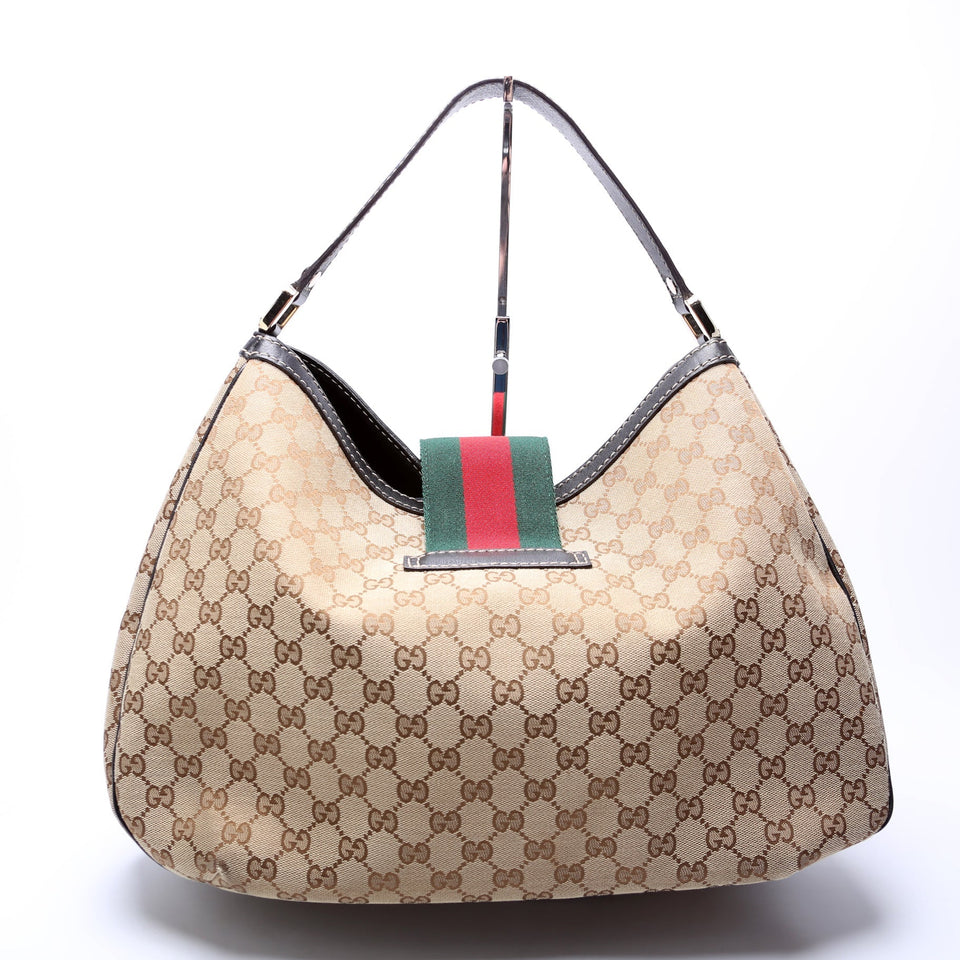 Gucci 233604 GG Canvas New Ladies Web Large Hobo Bag