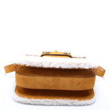 Gucci 602204 Horsebit 1955 Shearling/Suede Shoulder Bag