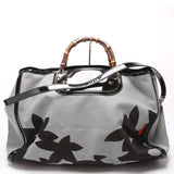 Gucci 191066 Bamboo Gingham Canvas Extra Large Shopper Tote Bag