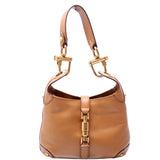 Gucci 120885 Leather Jackie O Small Shoulder Vintage Tan Bag