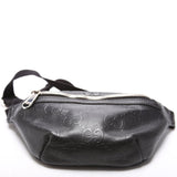 Gucci 658582 GG Embossed Belt Black Bag