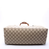 Gucci 815213 GG Supreme Emblem Tote Medium Brown Bag