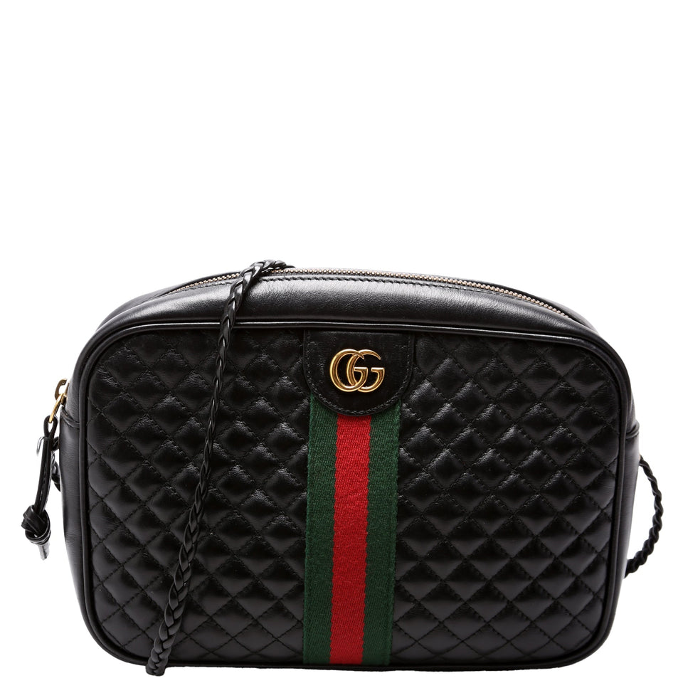 Gucci 541051 Trapuntata Leather Small Black Bag
