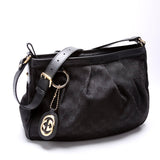 Gucci 296834 GG Canvas Sukey Messenger Black Bag