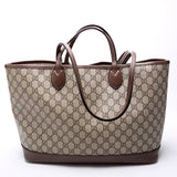 Gucci 739730 Ophidia GG Supreme Medium Tote Brown Bag