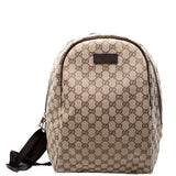 Gucci 449906 GG Canvas Travel Backpack Brown Bag