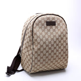 Gucci 449906 GG Canvas Travel Backpack Brown Bag