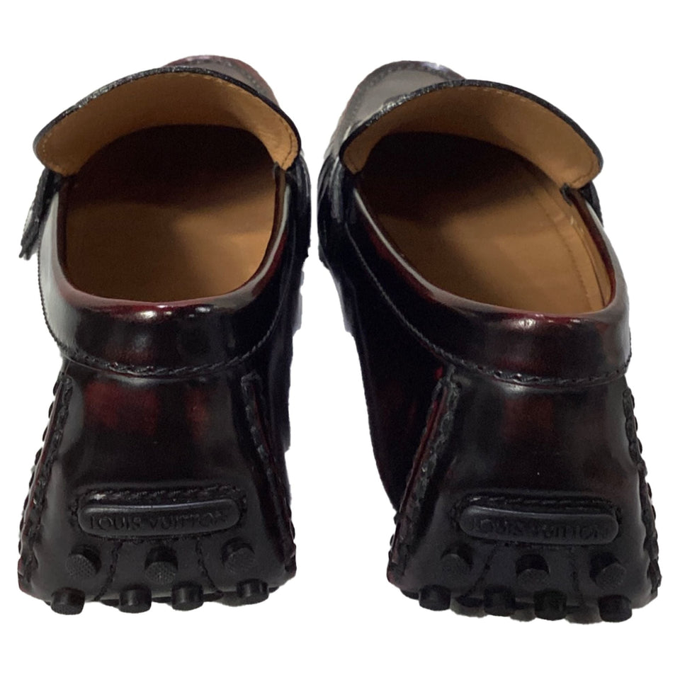 Louis Vuitton Hockenheim Slip-On Loafers in Burgundy Leather