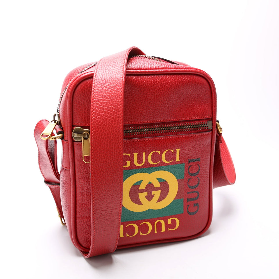 Gucci 523591 Retro Logo Medium Messenger Red Bag