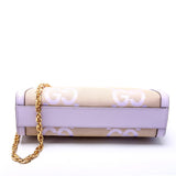 Gucci 503877 Ophidia Jumbo GG Canvas Small Shoulder Purple/Beige Bag