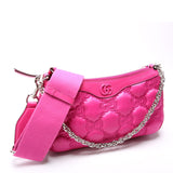Gucci 735049 GG Nylon Shoulder Pink Bag
