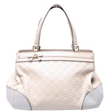 Gucci 257063 Mayfair Ribbon White Bag