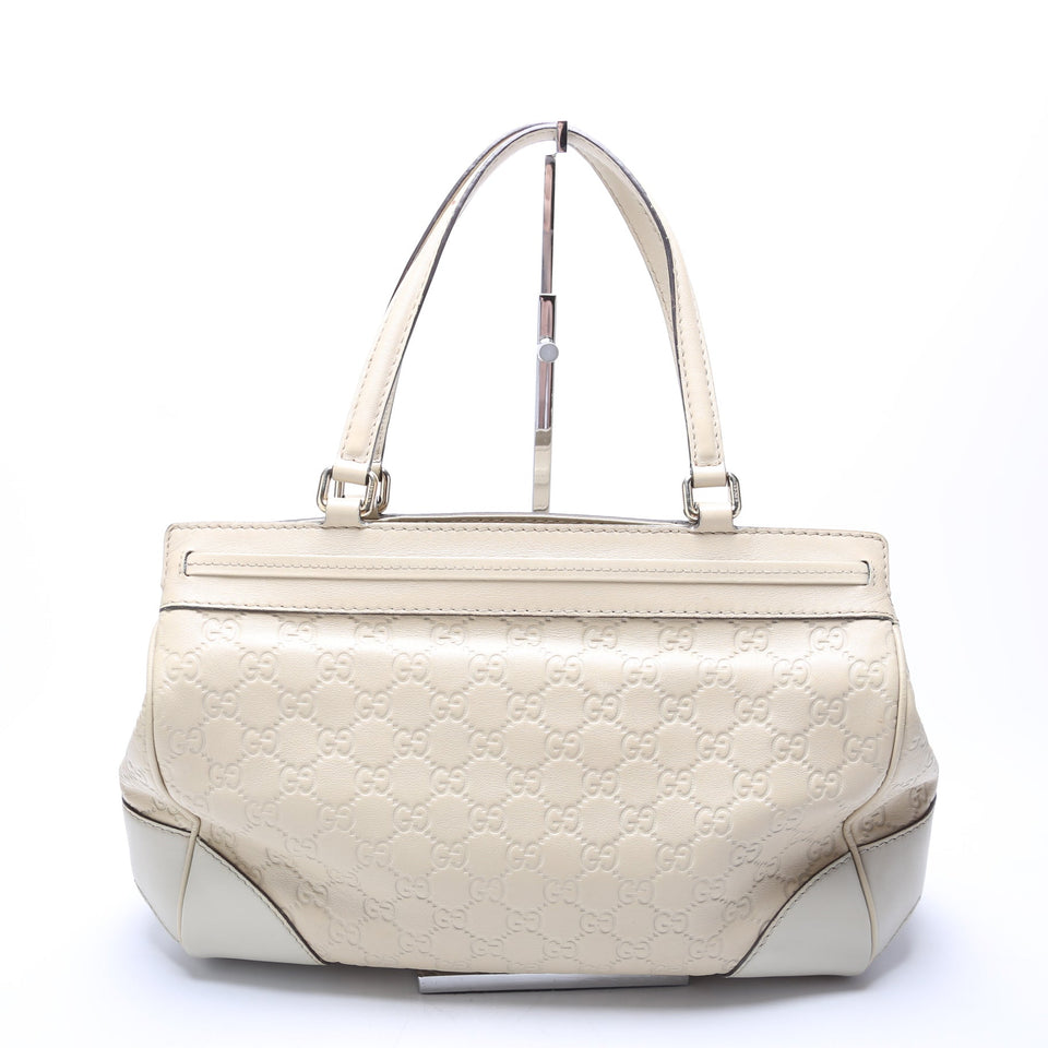 Gucci 257063 Mayfair Ribbon White Bag