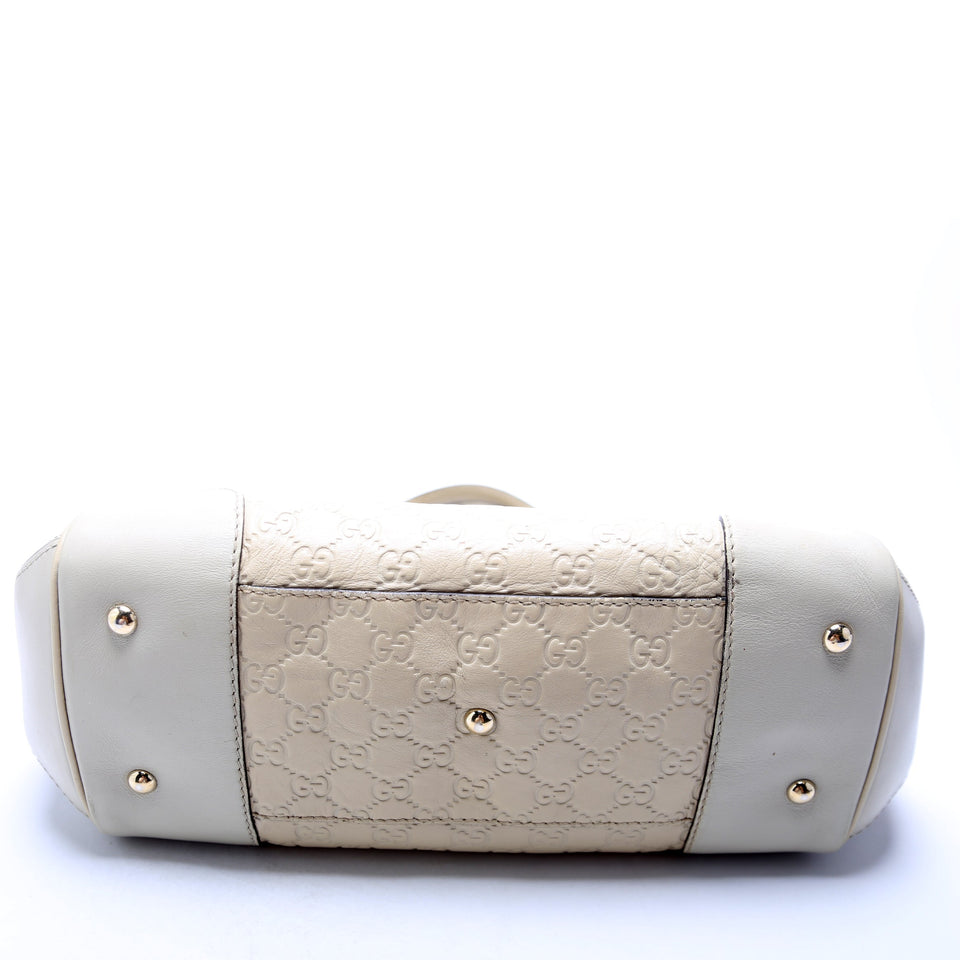 Gucci 257063 Mayfair Ribbon White Bag