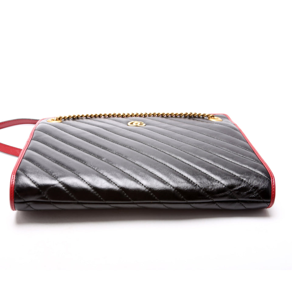 Gucci 524592 GG Torchon Accordion Medium Black Bag