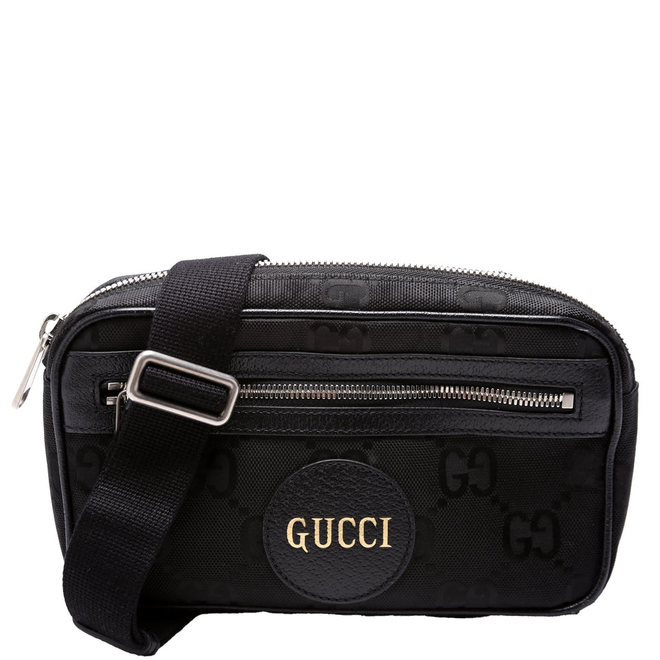 Gucci 631341 Nylon Off the Grid Logo Belt Black Bag