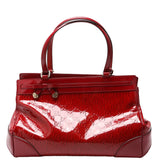 Gucci 257612 Patent Mayfair Tote Medium Red Bag