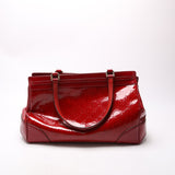 Gucci 257612 Patent Mayfair Tote Medium Red Bag