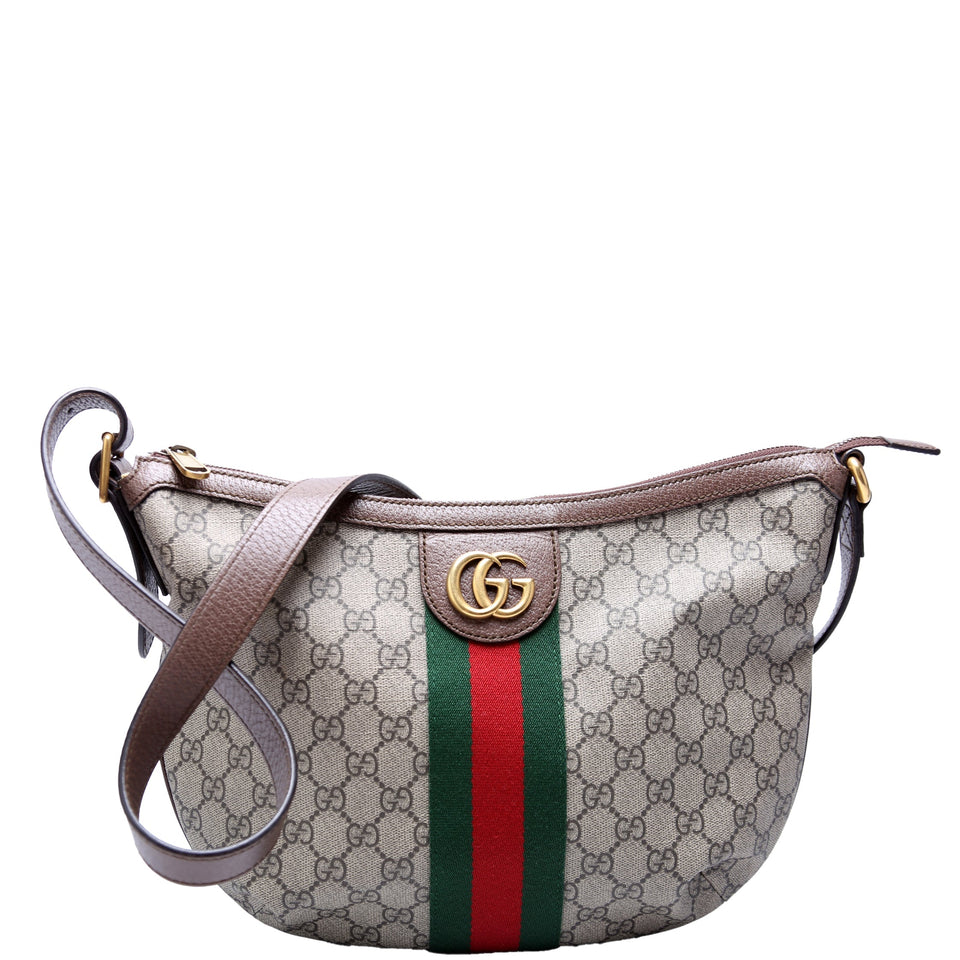 Gucci 598125 Ophidia GG Supreme Small Shoulder Brown Bag