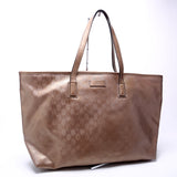 Gucci 211137 GG Imprime Medium Zip Tote Bronze Bag