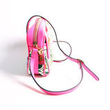 Gucci 550147 Flora Canvas Crossbody Pink Bag