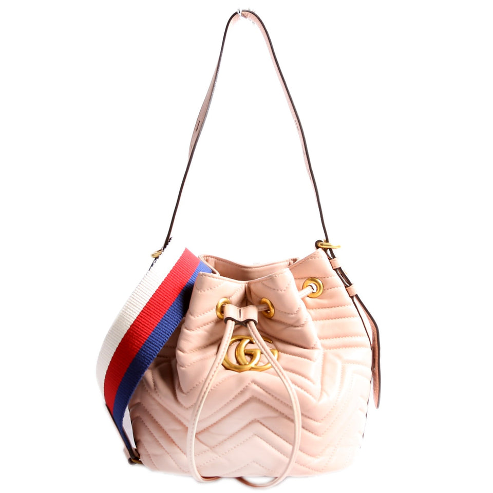 Gucci 476674 GG Marmont Bucket Pink Bag