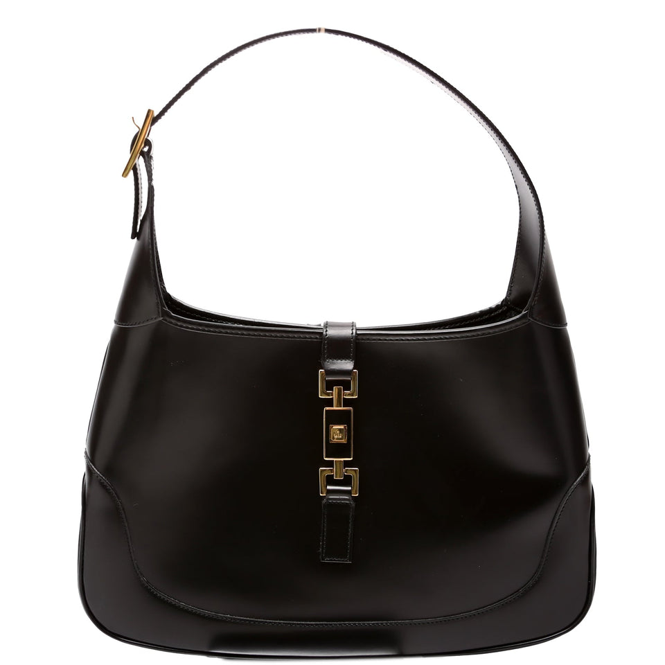 Gucci 001.3306.3444 Jackie Hobo Leather Vintage Black Bag