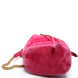 Gucci 525081 GG Marmont Velvet Bucket Pink Bag