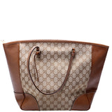 Gucci 323671 GG Canvas Bree Zip Tote Medium Brown Bag