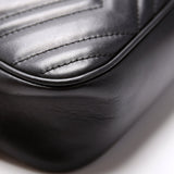 Gucci 447632 Marmont Small Leather Camera Black Bag