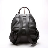 Gucci 387097 Bamboo Backpack Leather Black Bag