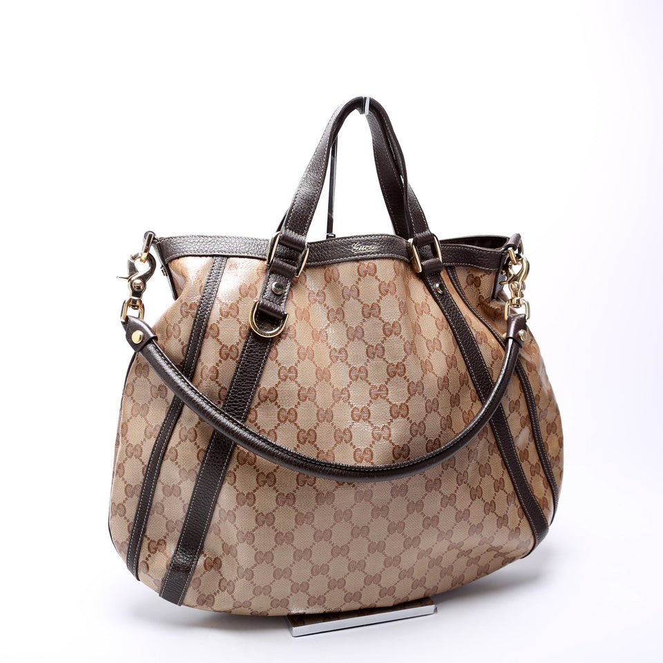 Gucci 268641 GG Crystal Medium Abbey Convertible Tote Bag
