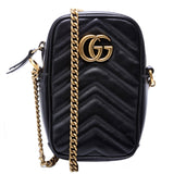 Gucci 598597 GG Marmont Mini Black Bag