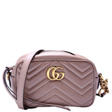 Gucci 448065 Marmont Mini Camera Tan Bag