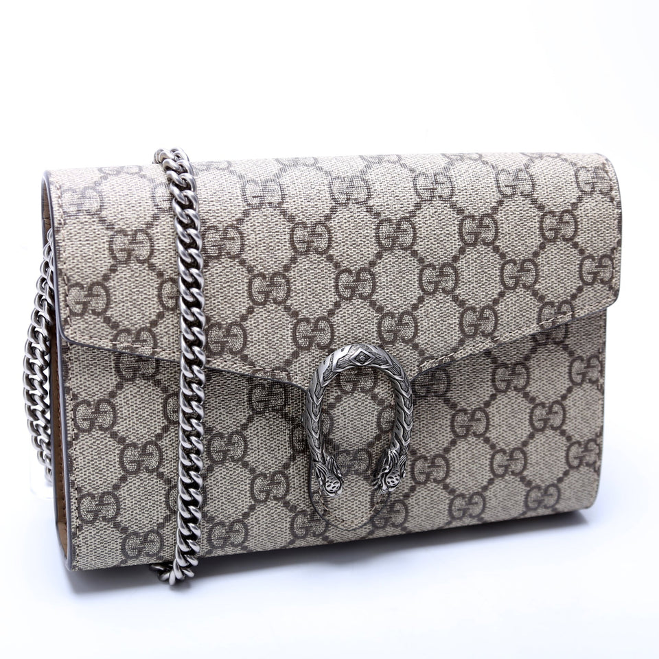 Gucci 401231 Dionysus Mini Wallet Tan Bag