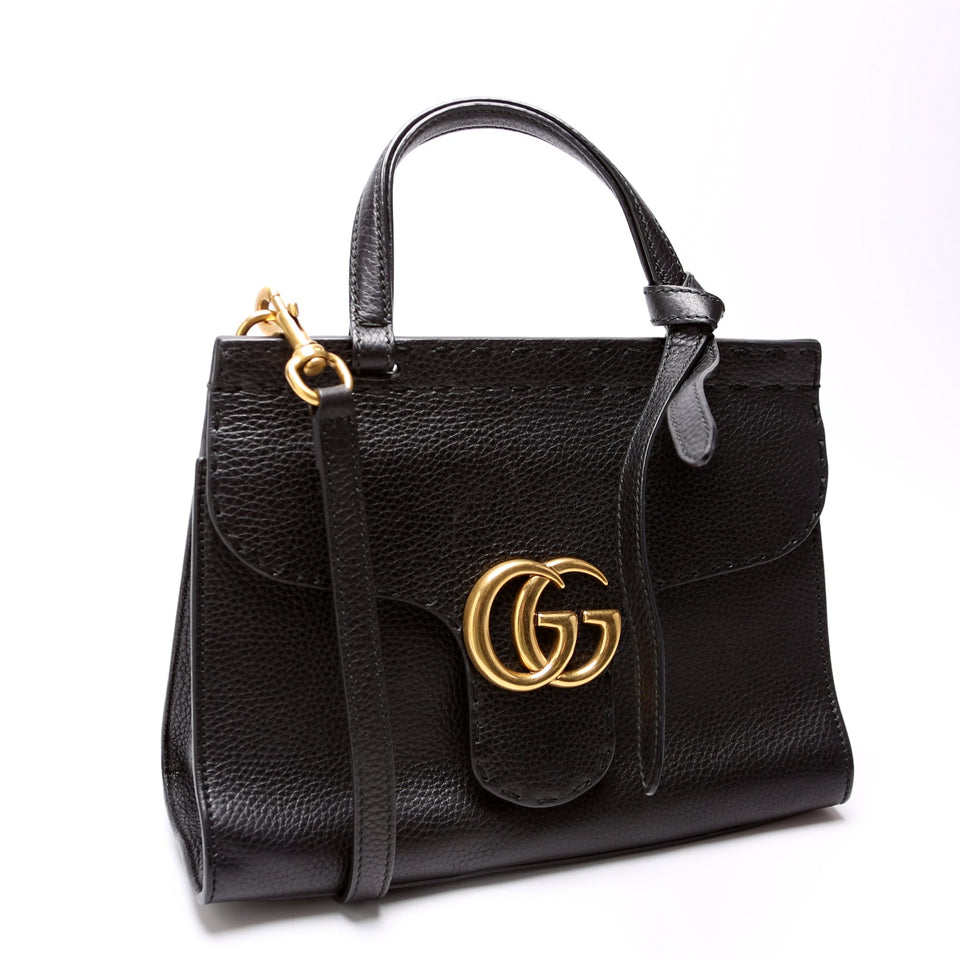 Gucci 442622 Mini Marmont Top Handle Black Bag