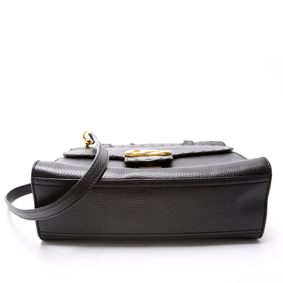 Gucci 442622 Mini Marmont Top Handle Black Bag