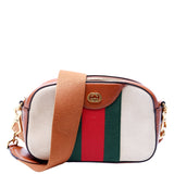 Gucci 575073 Vintage Web Canvas Brown Bag