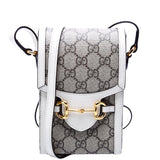 Gucci 625615 Horsebot 1955 GG Supreme Mini White Bag